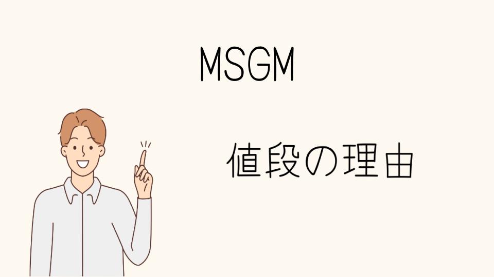 「MSGM なぜ高い？価格に影響する要素とは」