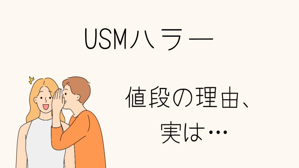 「USMハラー なぜ高い？品質とデザインの背景」