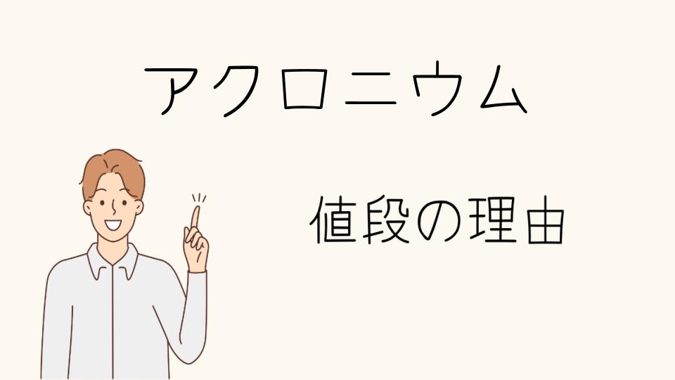 「アクロニウム なぜ高い？ファッション業界の背景」